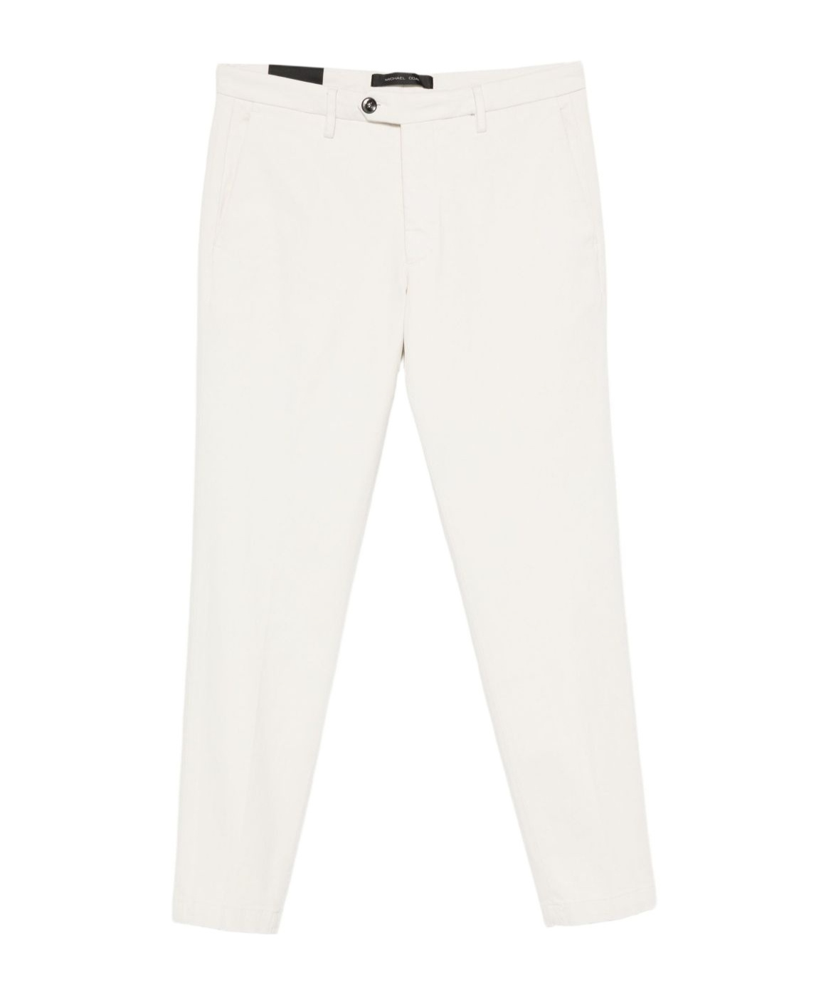 Michael Coal Casual Pants With Belt Loops In White