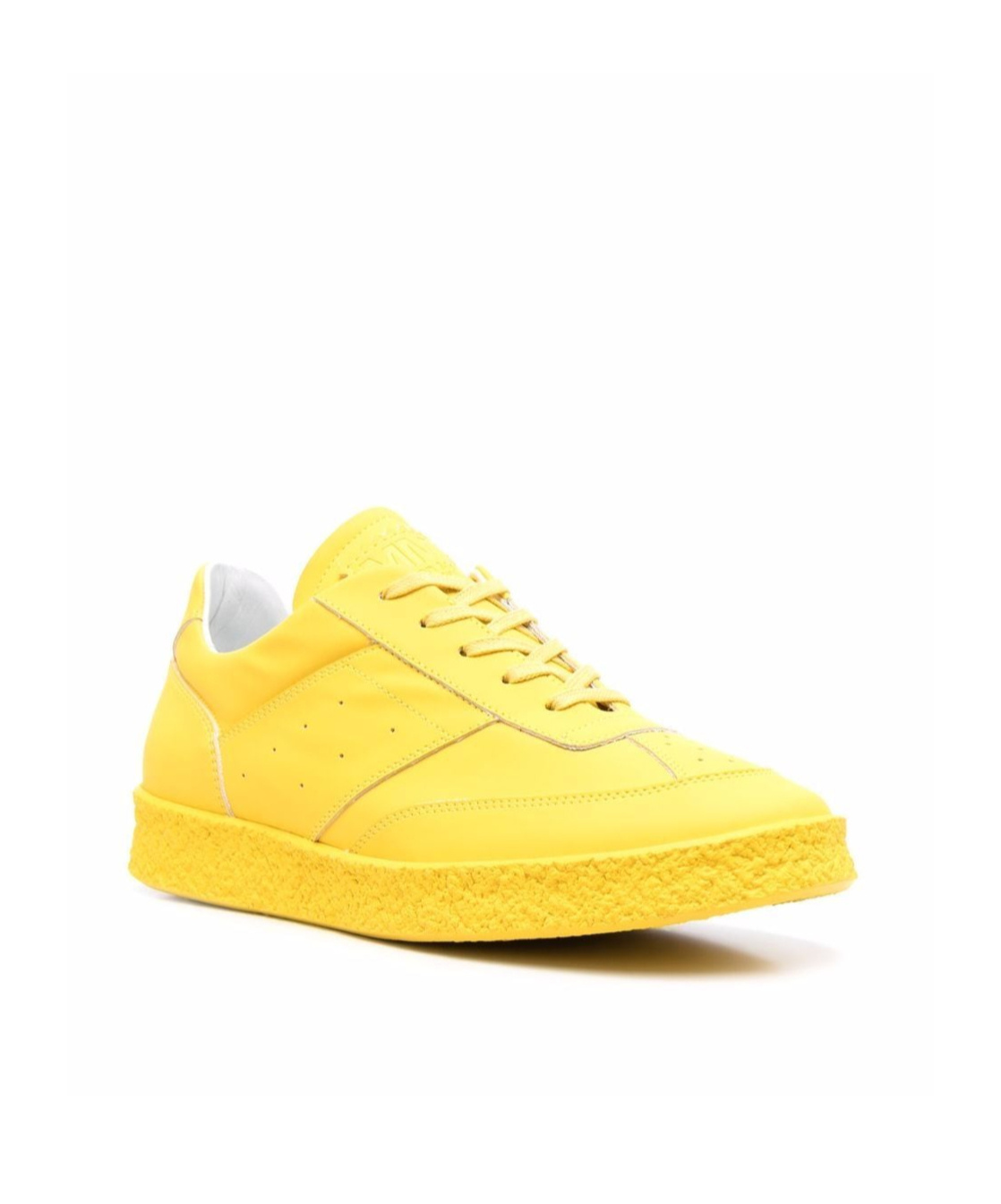 Shop Mm6 Maison Margiela Embossed-logo Tongue Sneakers In Yellow
