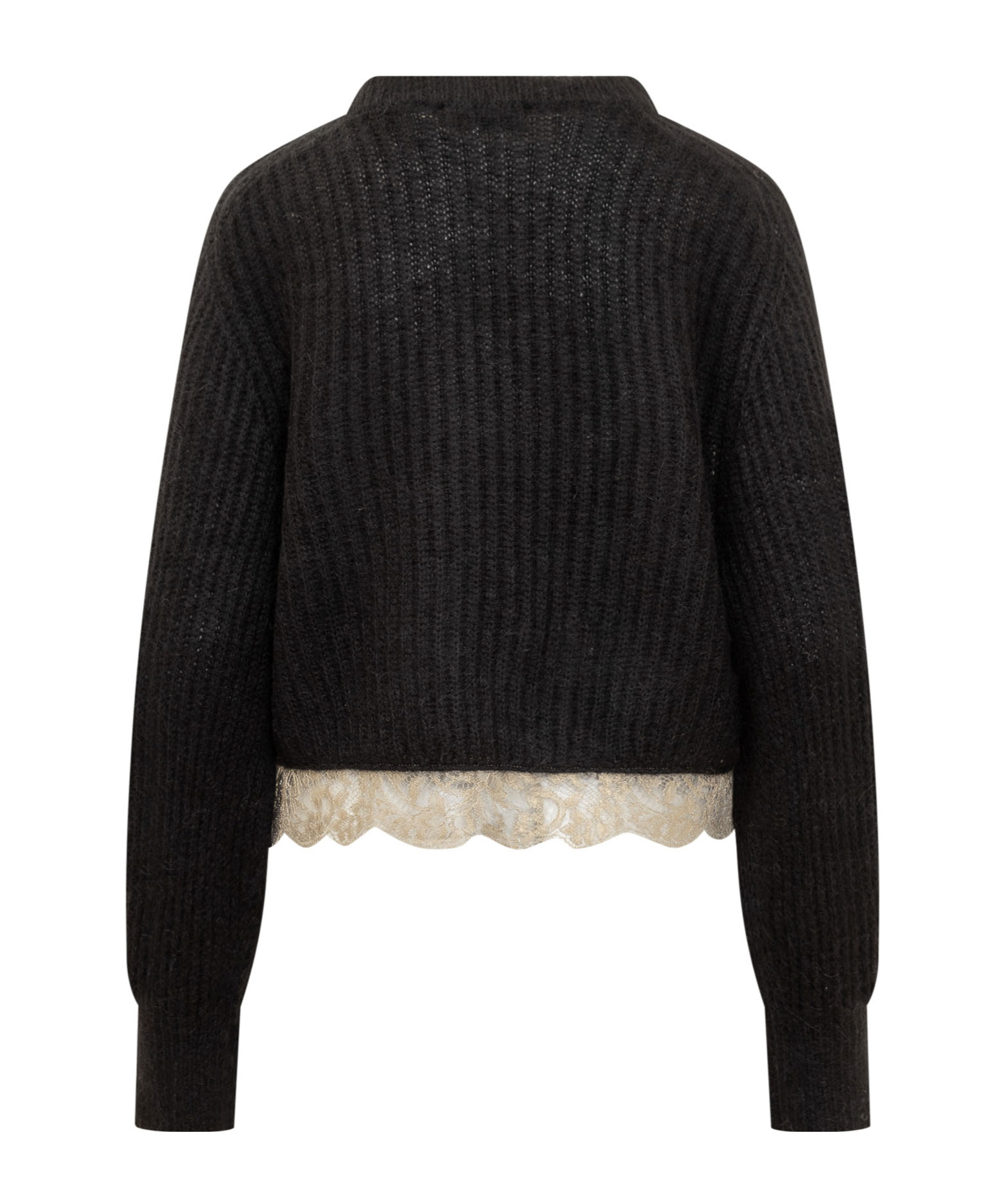Fabiana Filippi Crew Neck Sweater In Black