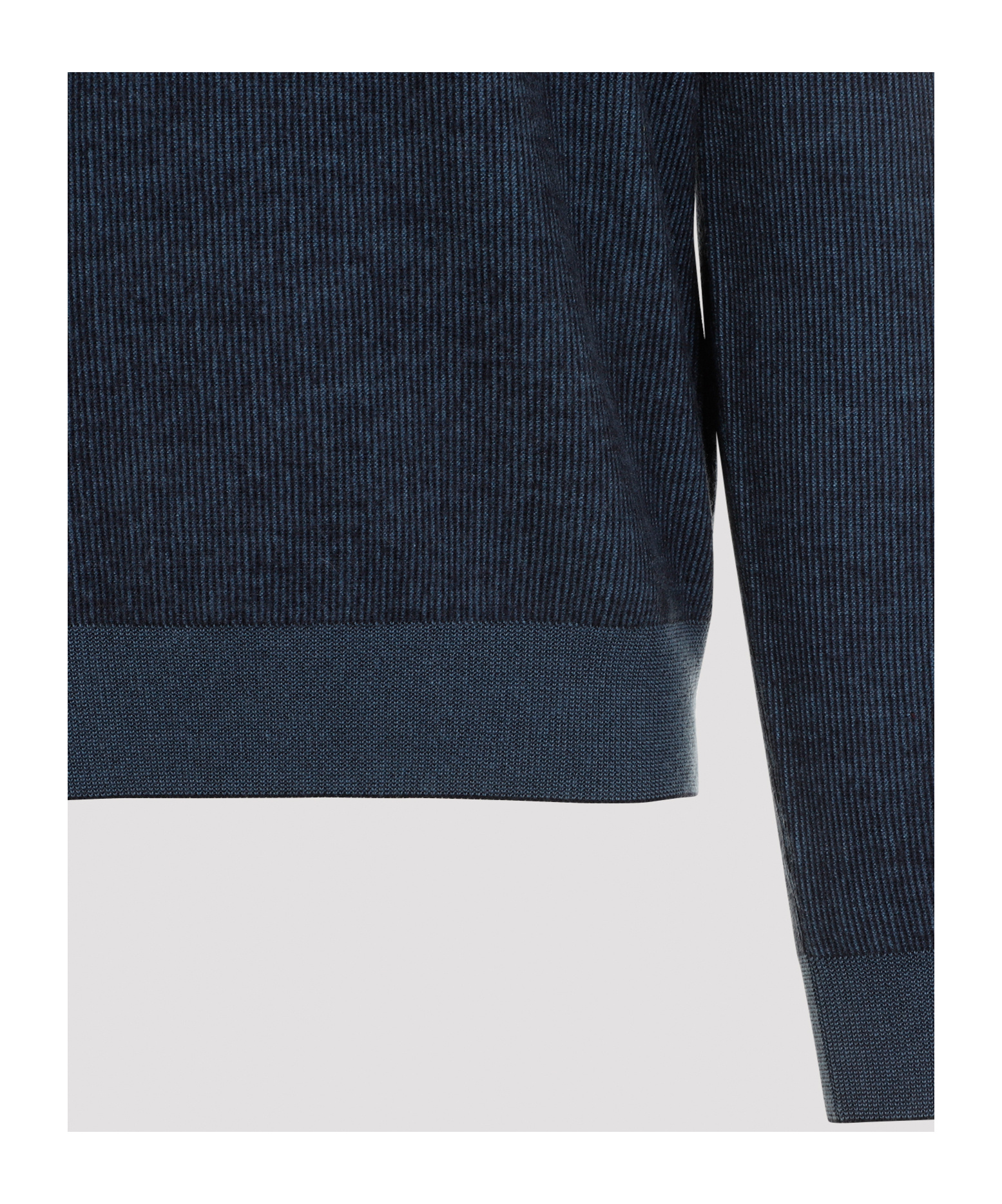 Brioni Round-collar Ribbed Knitted Pullover In Black