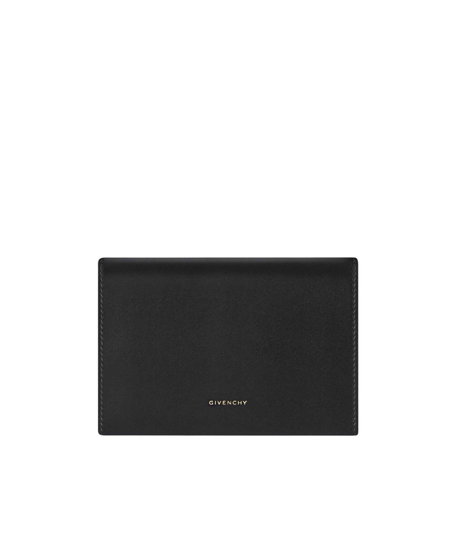 Givenchy 4g Plaque Flap Wallet In Black