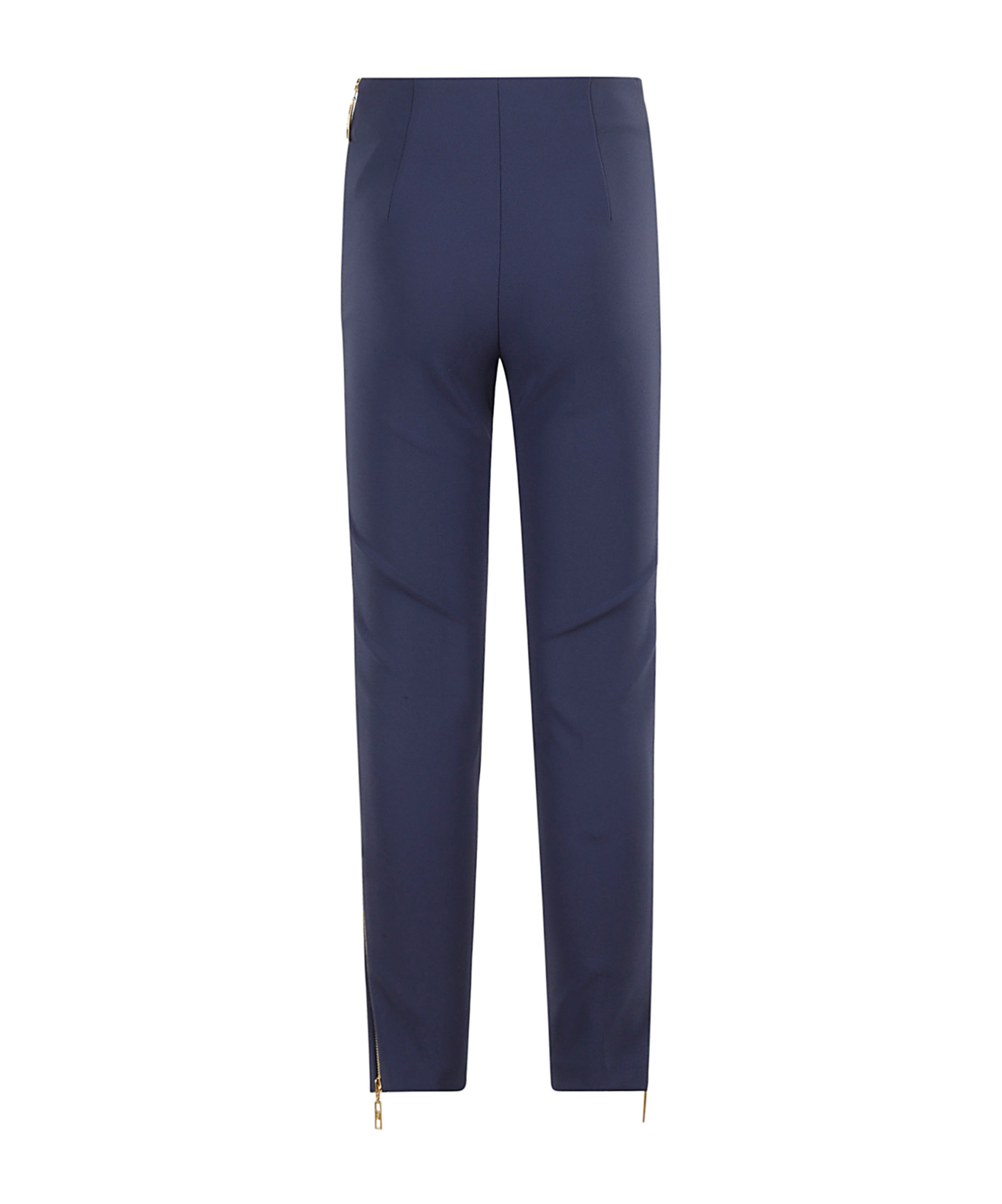 Elisabetta Franchi Zippered Casual Pants In Black