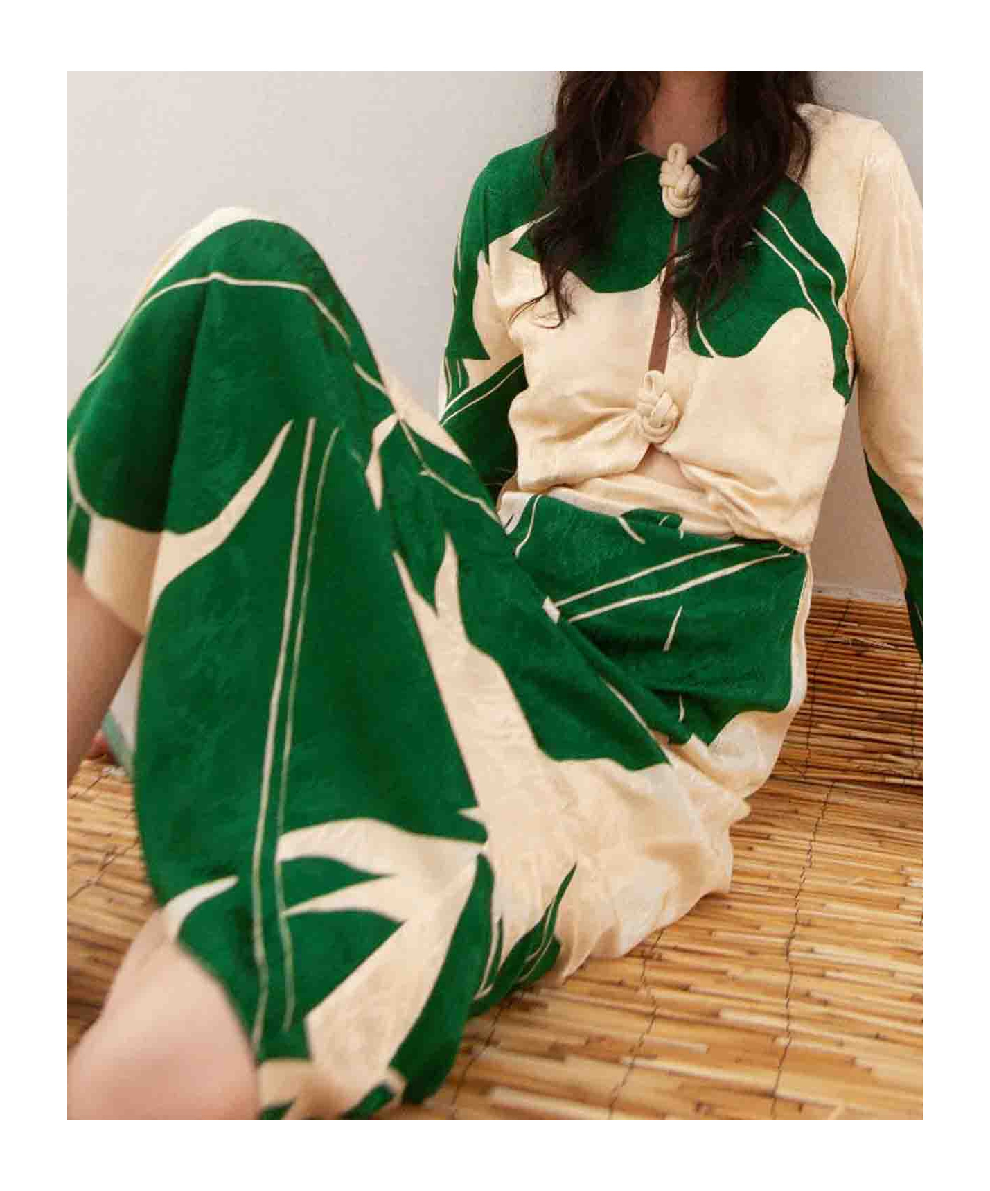 Johanna Ortiz Into The Wild Knotted Maxi Dress In Green