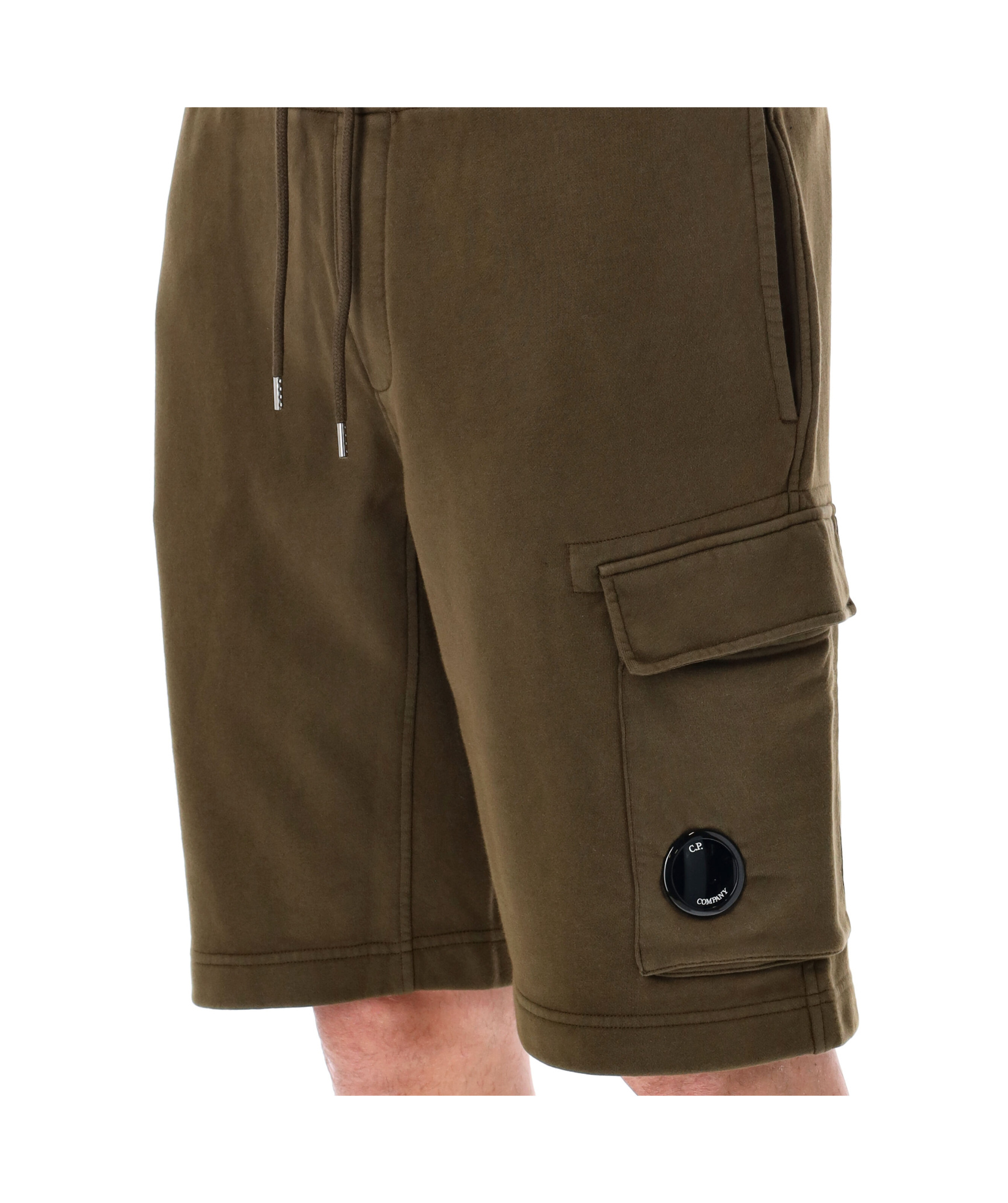 C.p. Company C.p.company Fleece Lens Short In Multicolor