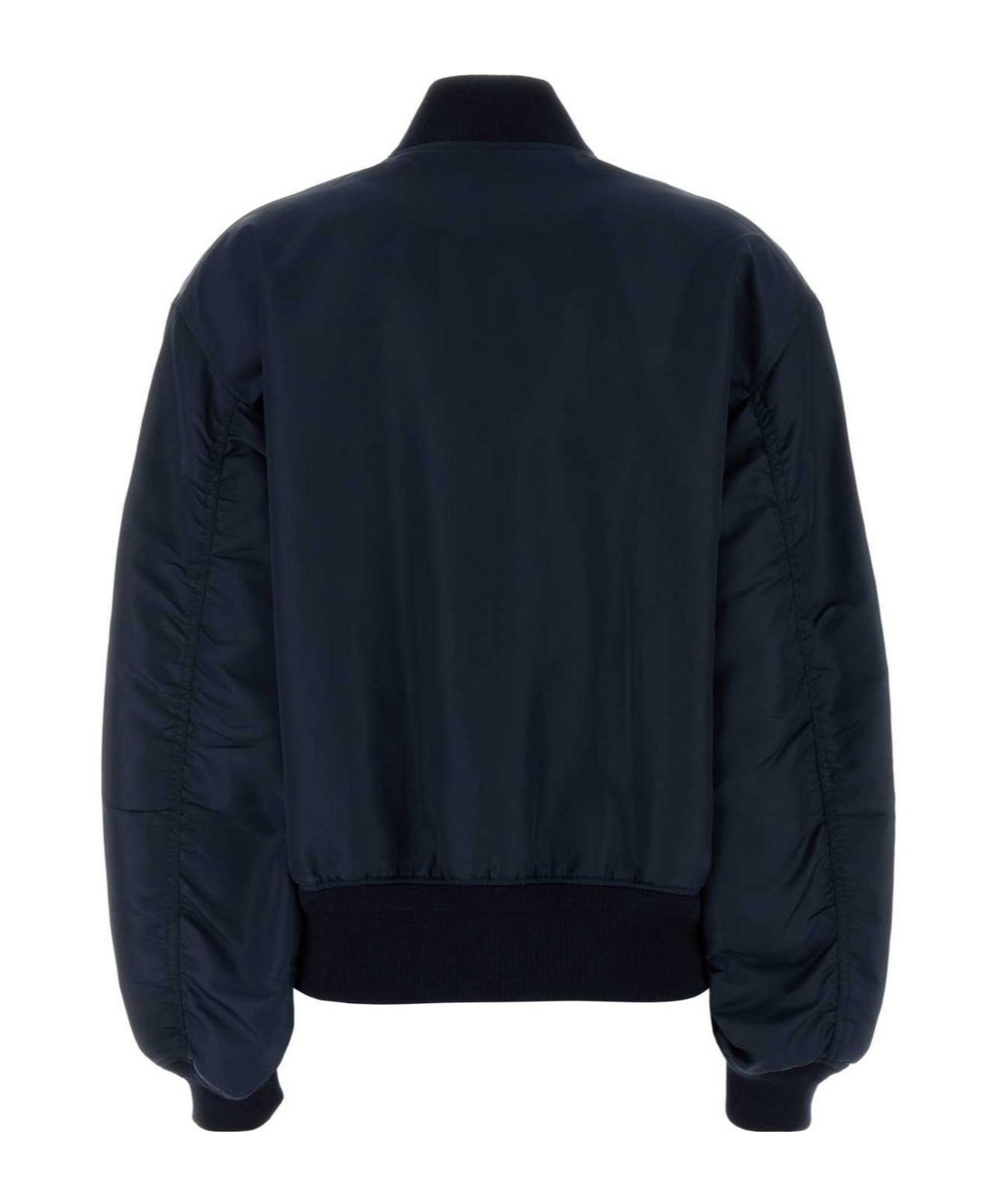 Prada Zip-up Bomber Jacket In Blue