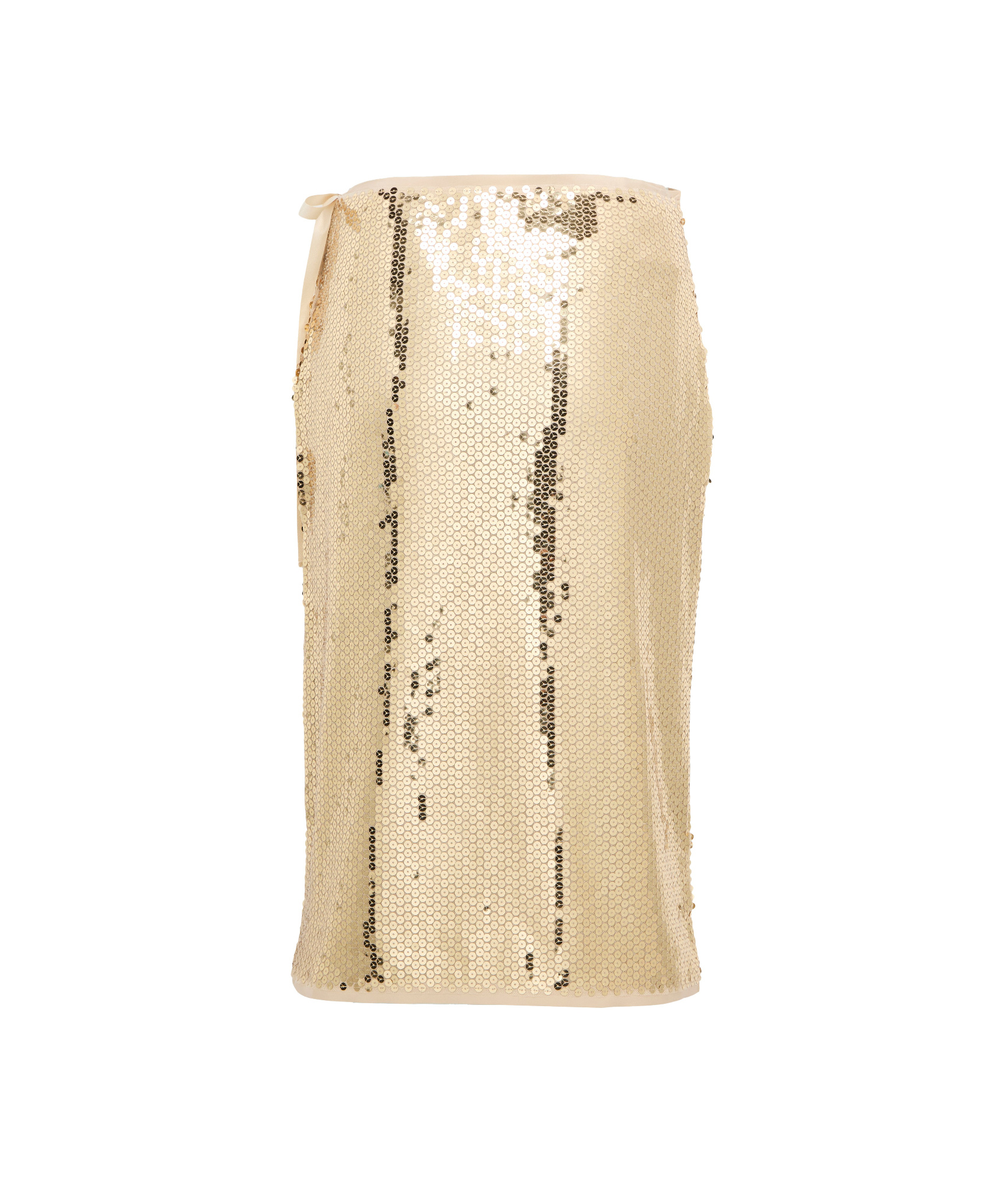 Prada Sequined Embroidered Skirt In Nude