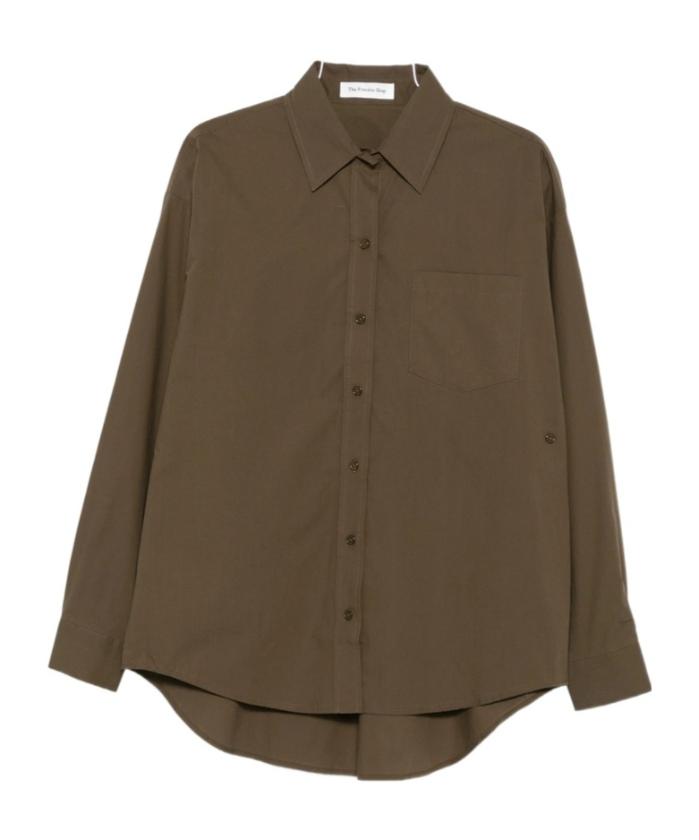 The Frankie Shop Long Sleeve Shirt In Green