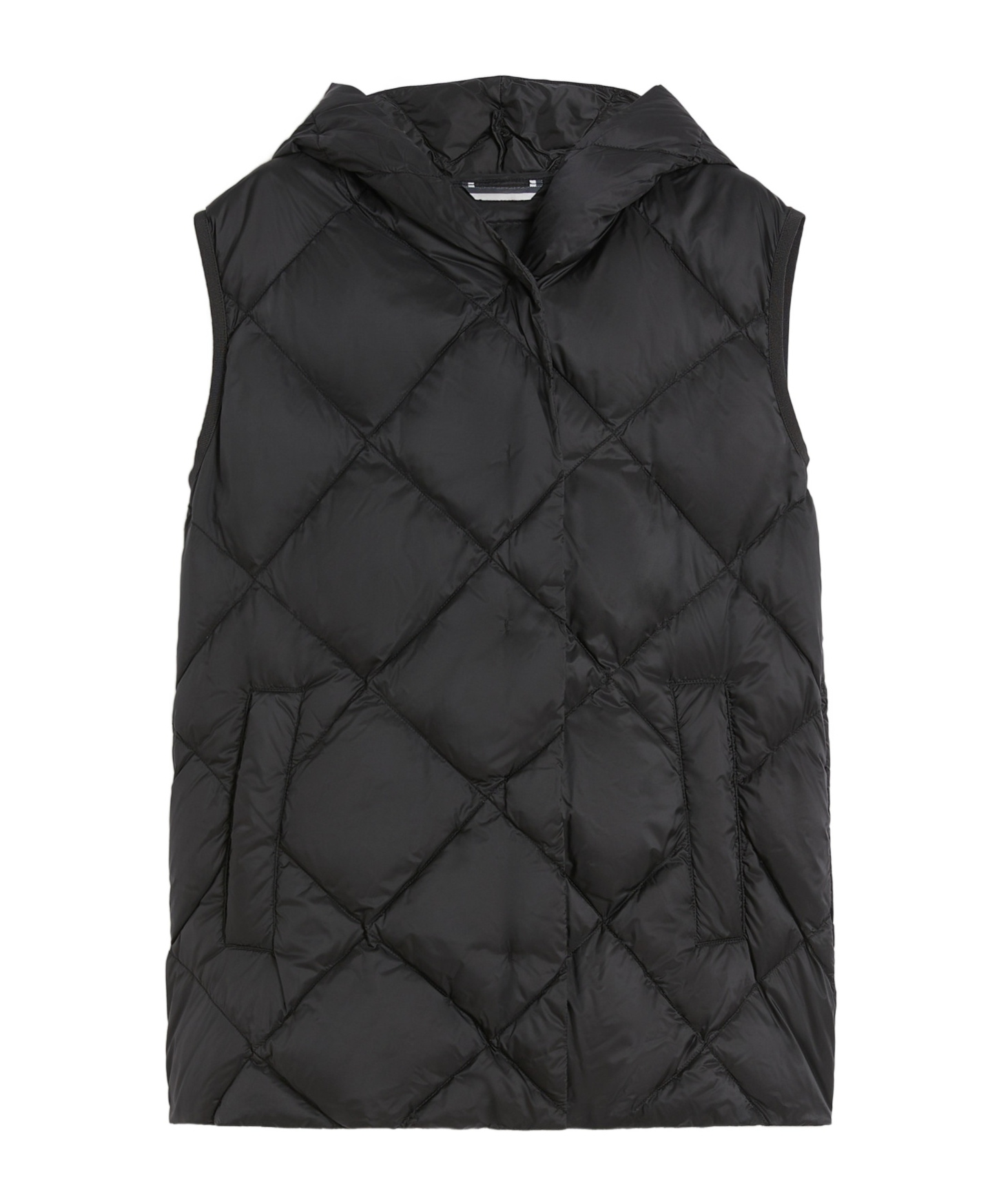 Weekend Max Mara Hooded Cotton Vest In Black