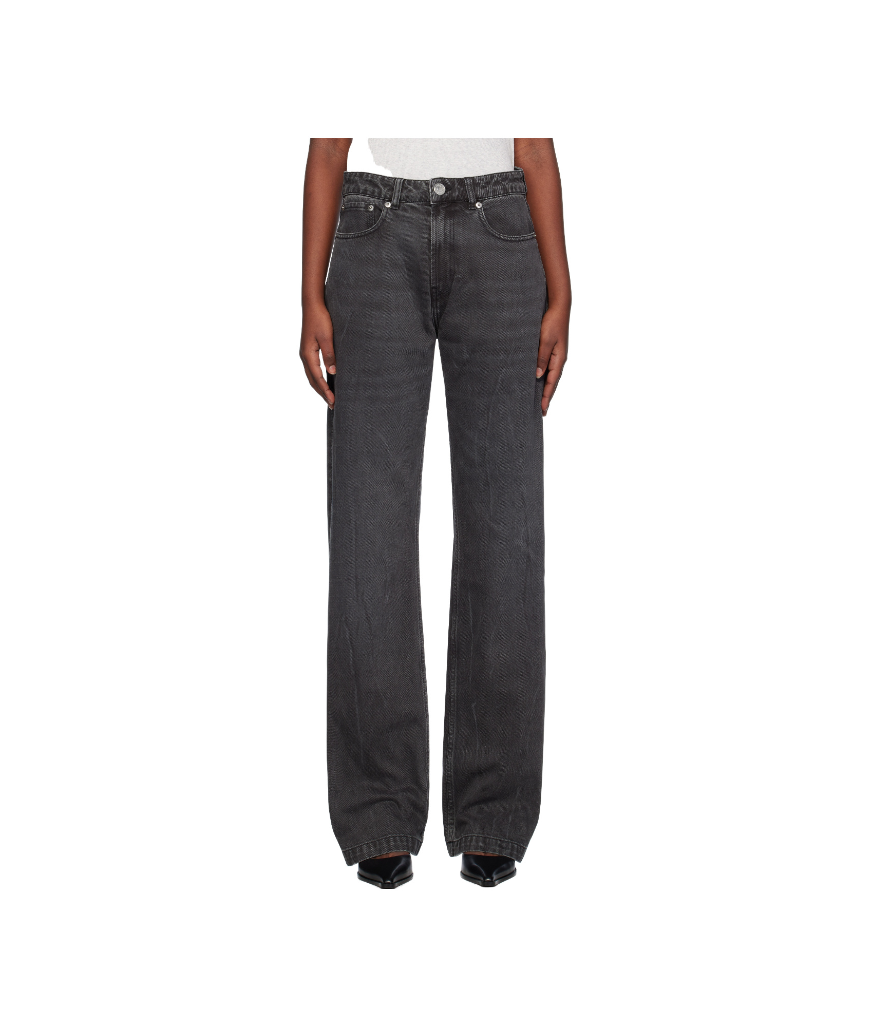Ami Alexandre Mattiussi Belt-loop Jeans In Black