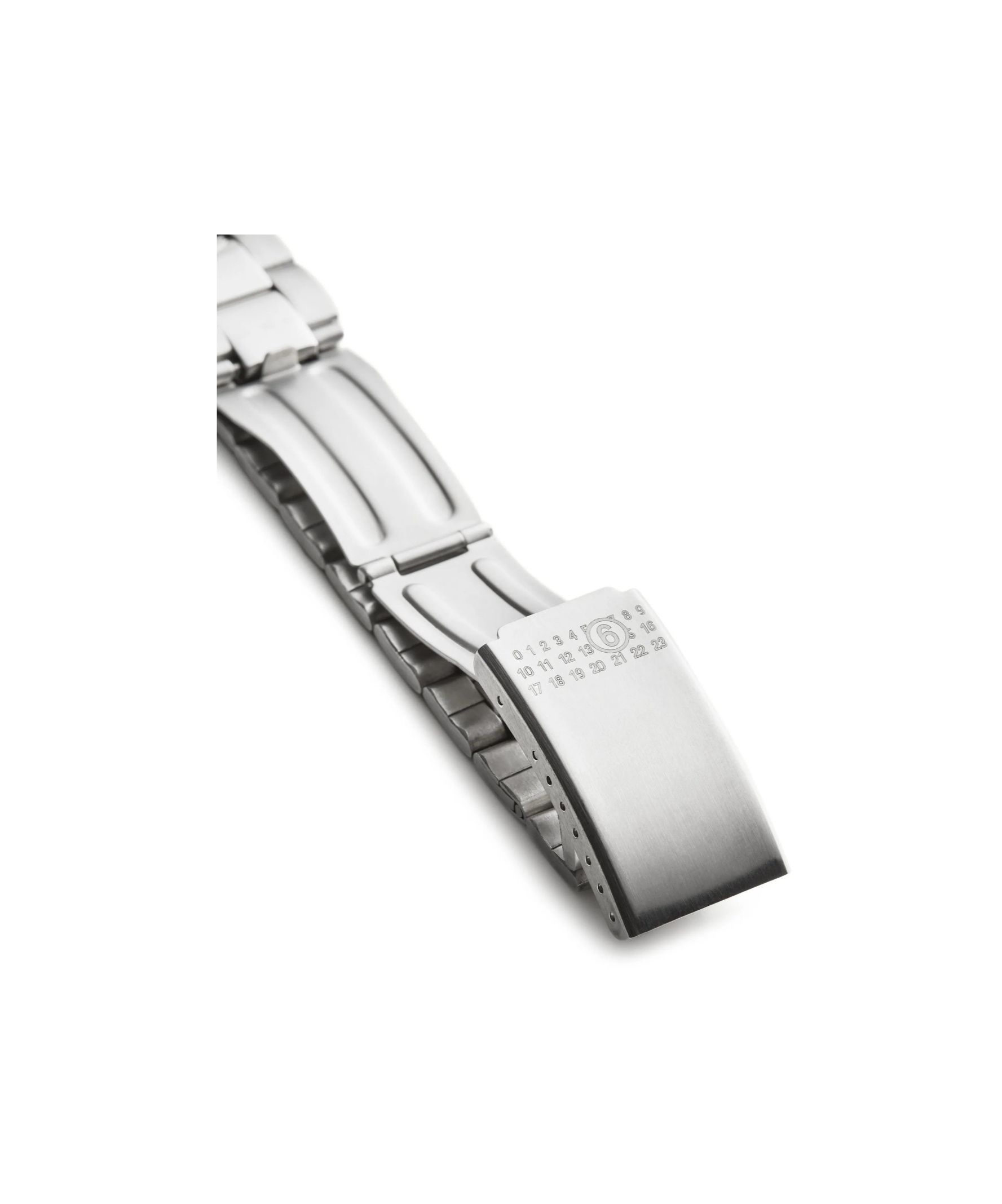 Mm6 Maison Margiela Numbered-plaque Bracelet In Silver