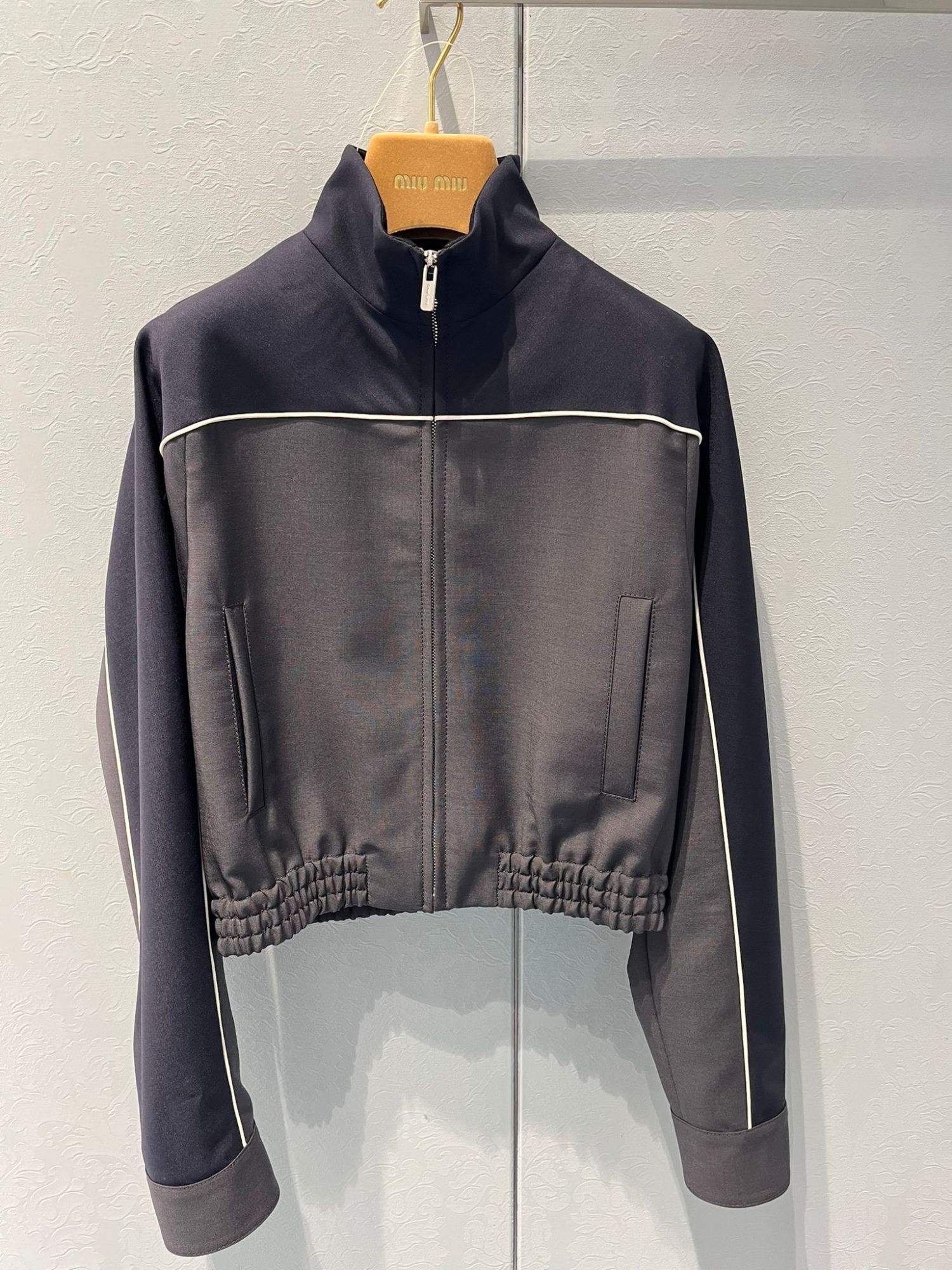 MIU MIU KID MOHAIR ZIPPER BLOUSON JACKET