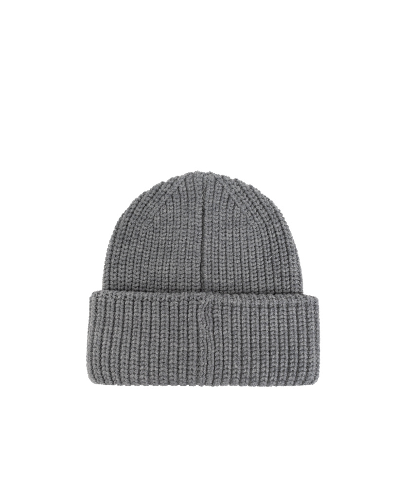 Dsquared2 "beanie Hat With Patch Logo In Gray