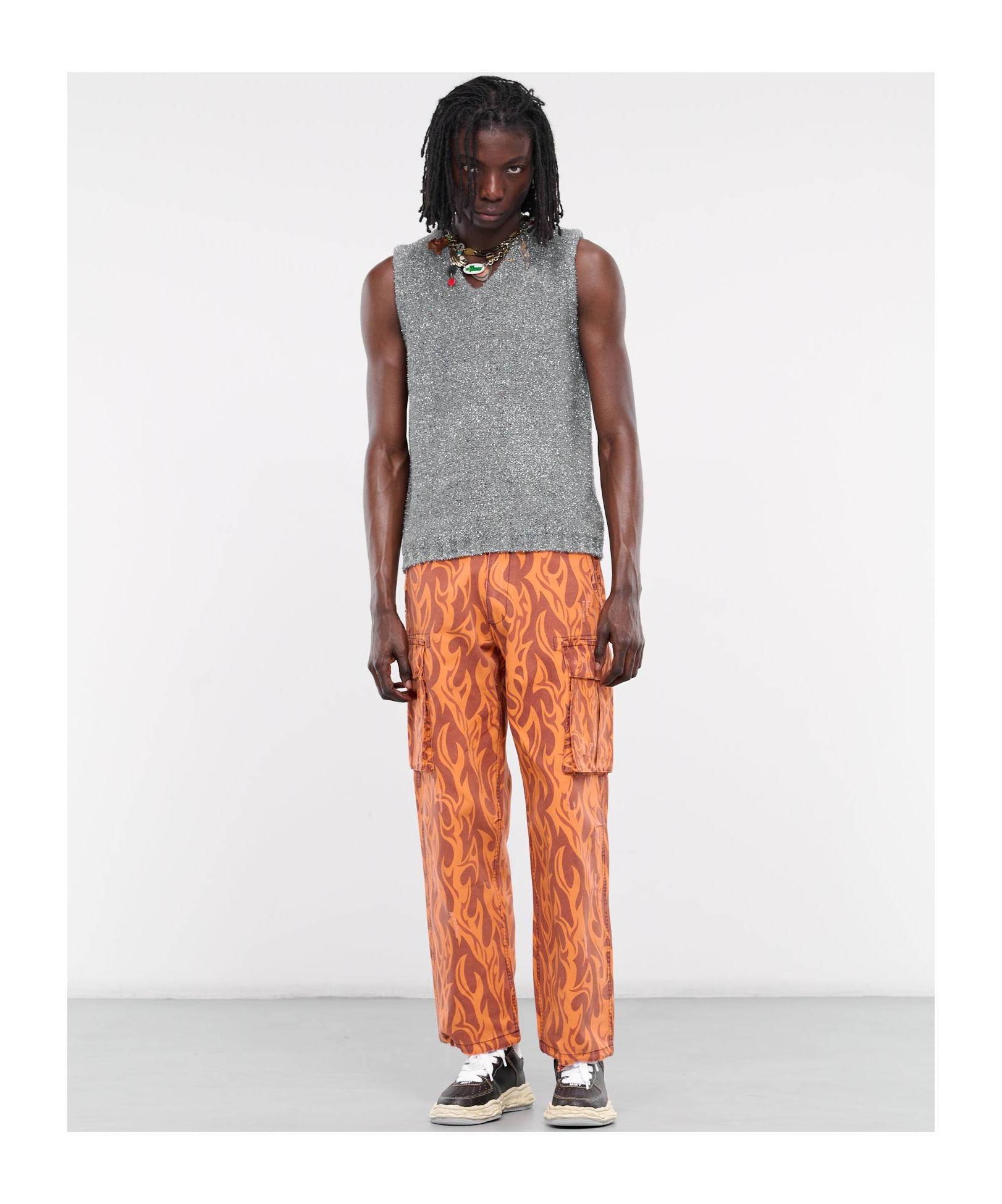 Erl Elastic Waist Overalls In Multicolor