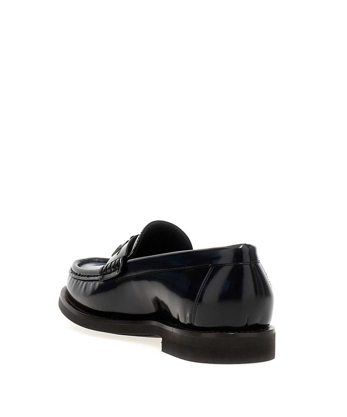 Brunello Cucinelli Minimal Shiny Tassel Calfskin Lo In Black