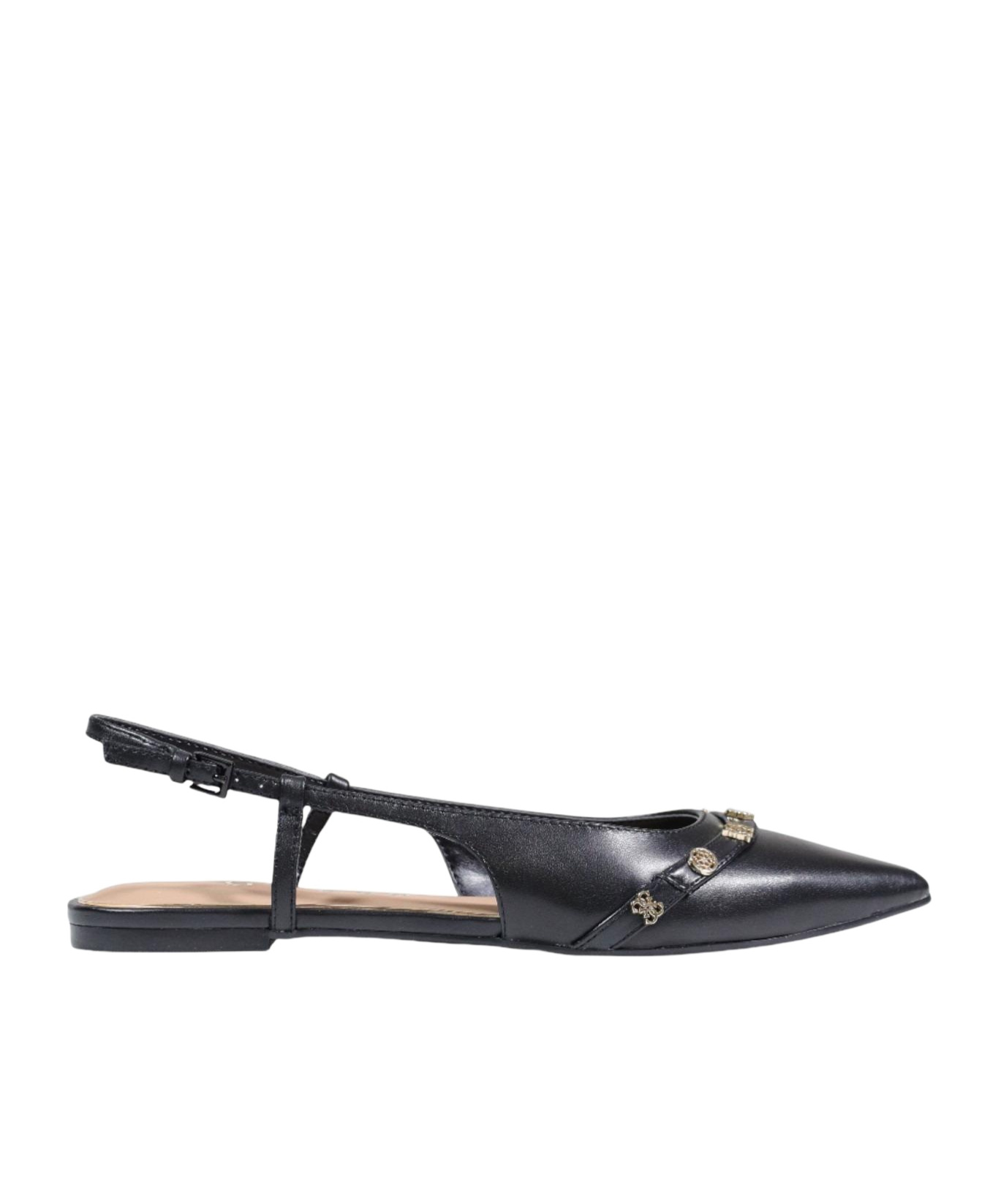 Guess Point-toe Flat Pumps In Black