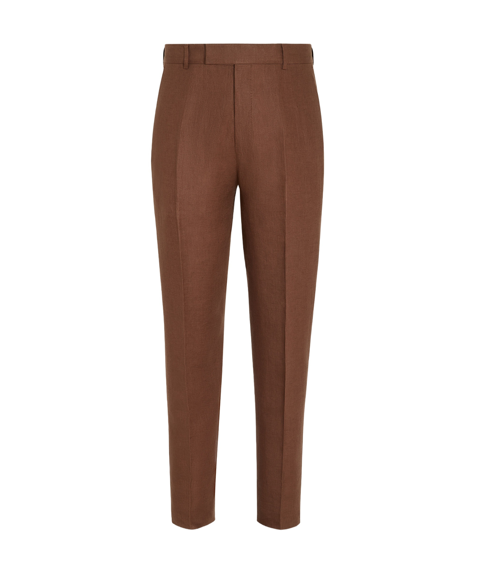 Zegna Belt-loop Casual Pants In Brown