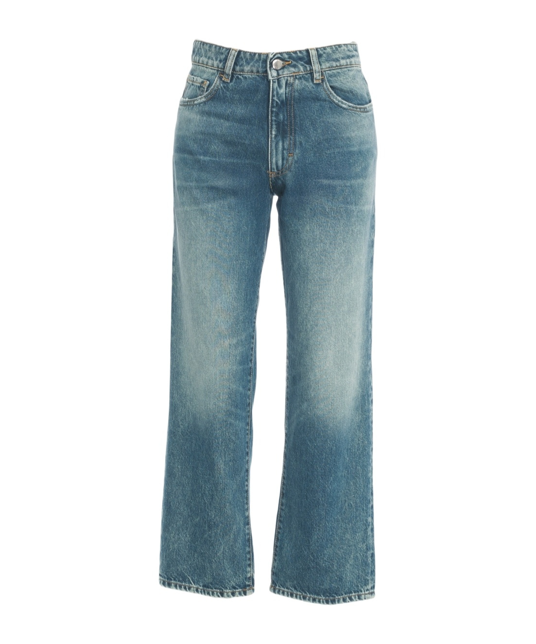 Icon Denim Denim Trousers With Belt Loops In Blue