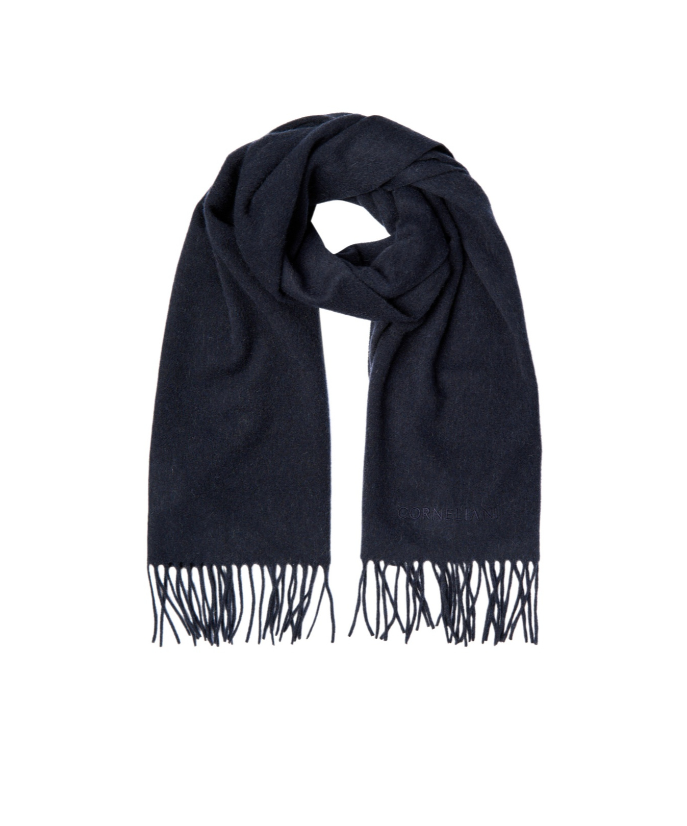 Corneliani Logo Scarf In Black