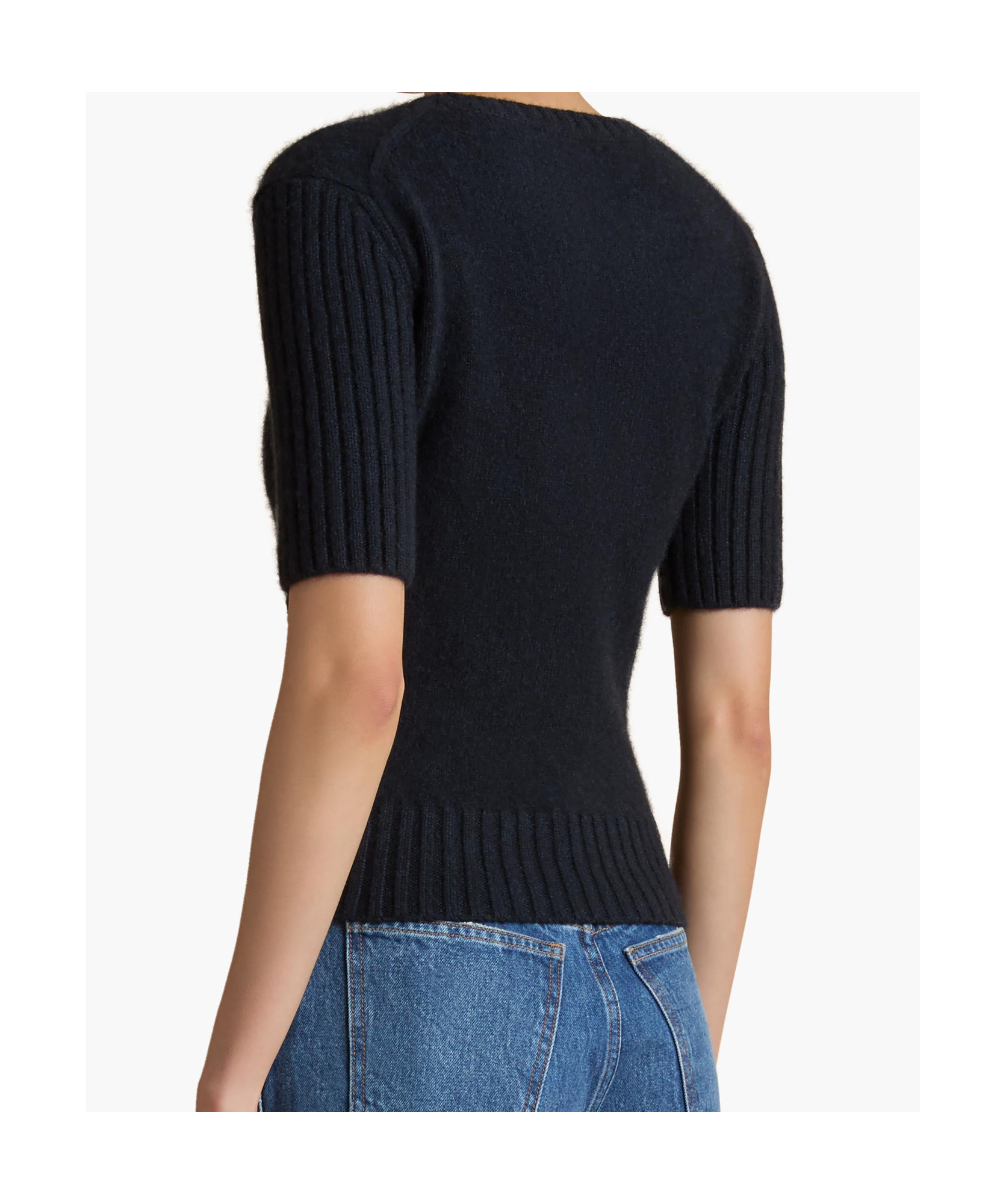 Khaite Mia Ribbed Cashmere Sweater In Black