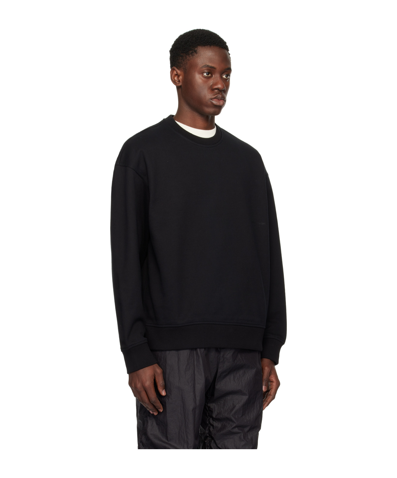 Wooyoungmi Logo Round-necked Sweater In Black