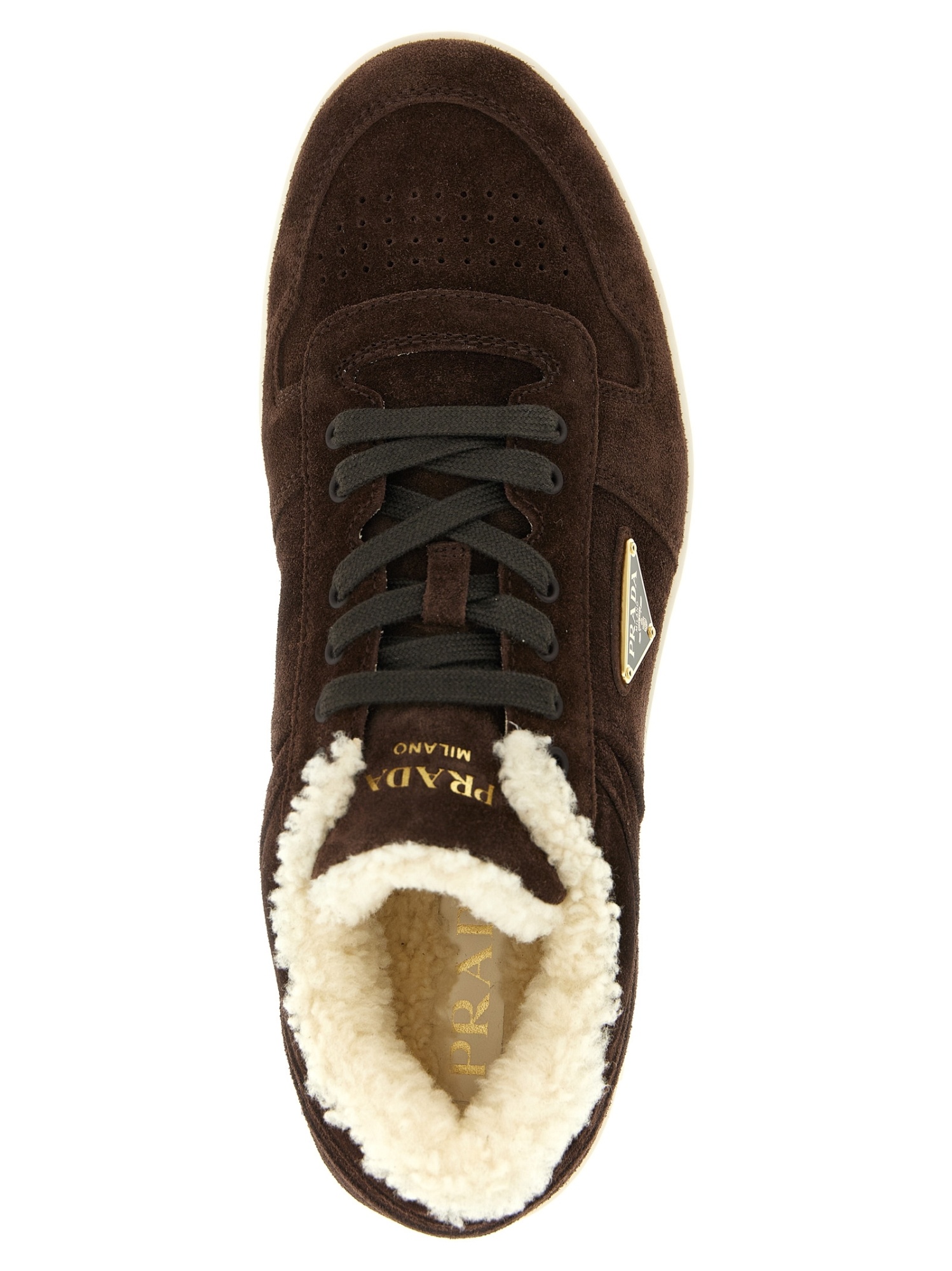 Prada Downtown Low-top Sneakers In Brown