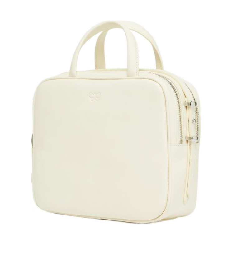Weekend Max Mara Small Zippered Shoulder Bag In White