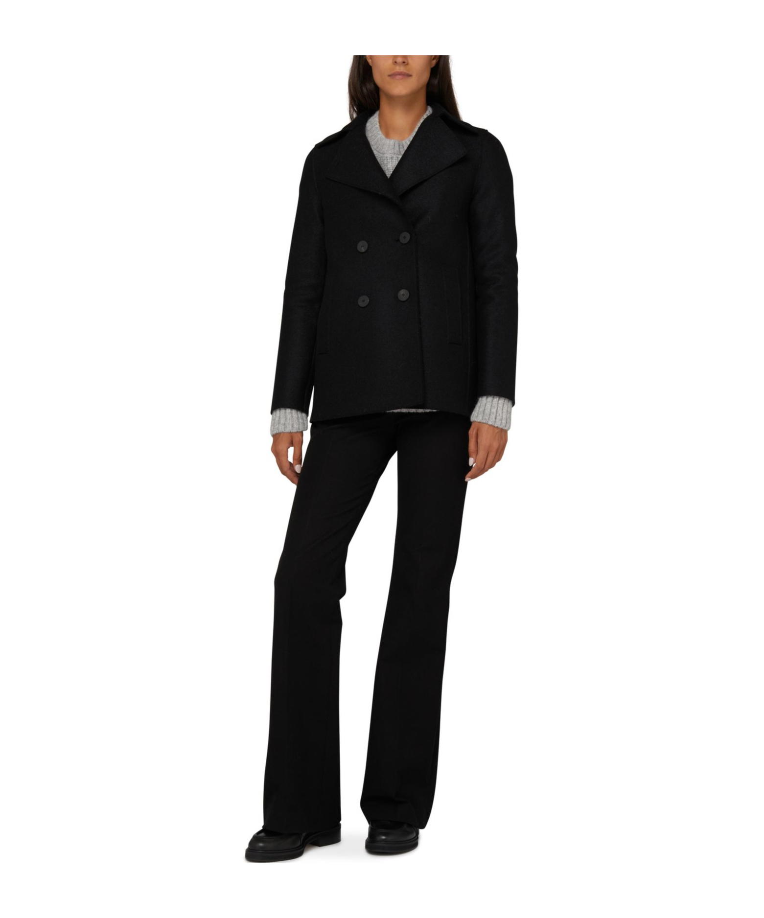 HARRIS WHARF LONDON DOUBLE-BREASTED CASUAL JACKET