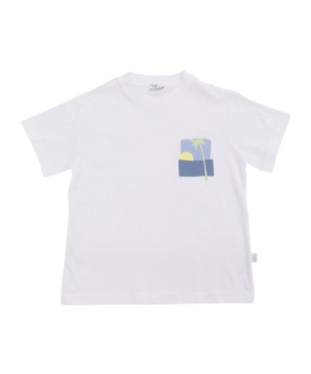Il Gufo Kids'  Printed Jersey T-shirt In White