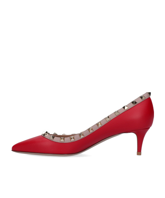 Valentino Garavani Rockstud Pointed-toe Pumps In Red