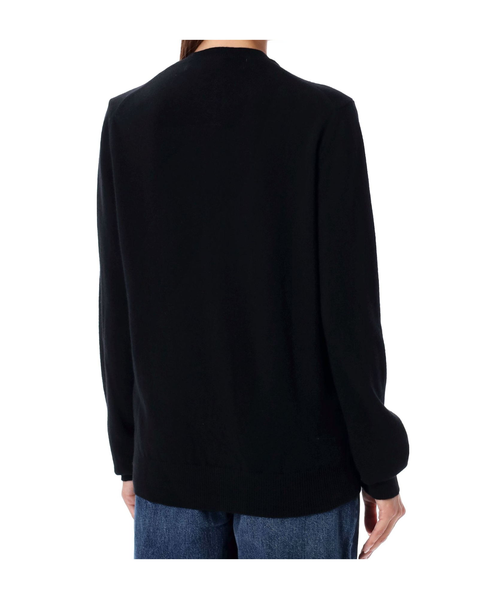 Comme Des Garçons Play Single-breasted Cardigan In Black
