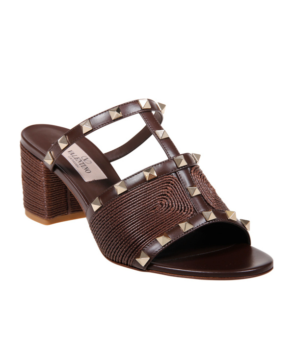 Valentino Rockstud High-heeled Sandals In Black