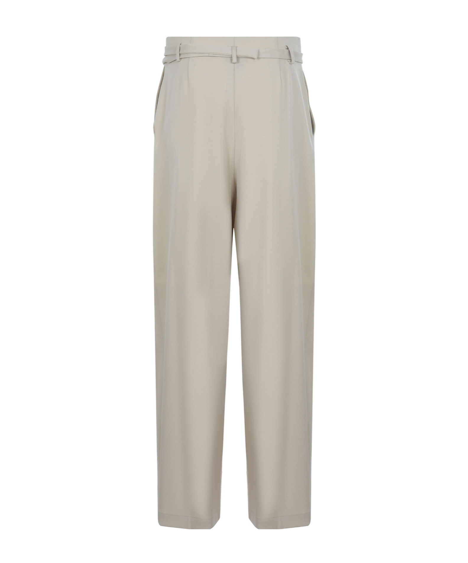 Alysi Belt Loop Casual Pants In Gray