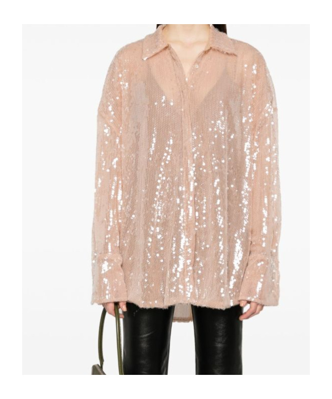 Giuseppe Di Morabito Sequin-embellished Shirt In Nude