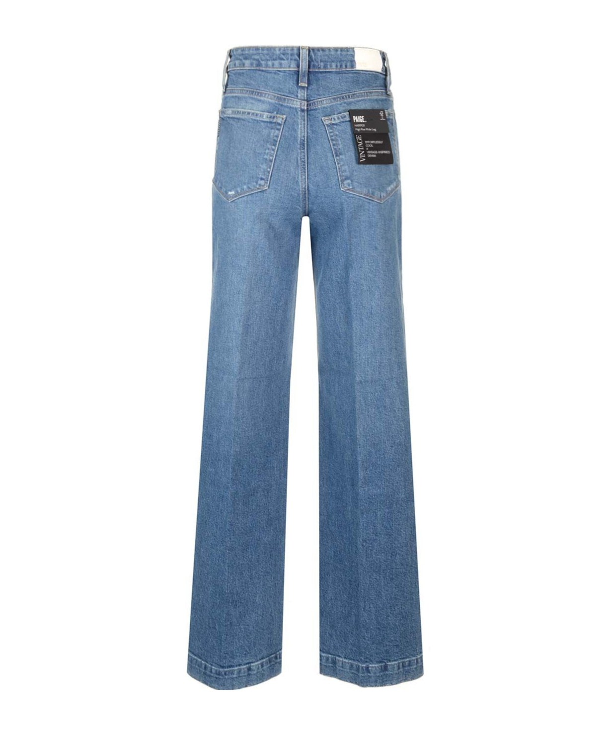 Paige Womens Familia Eco Harper Wide-leg High-rise Stretch-denim Jeans In Blue