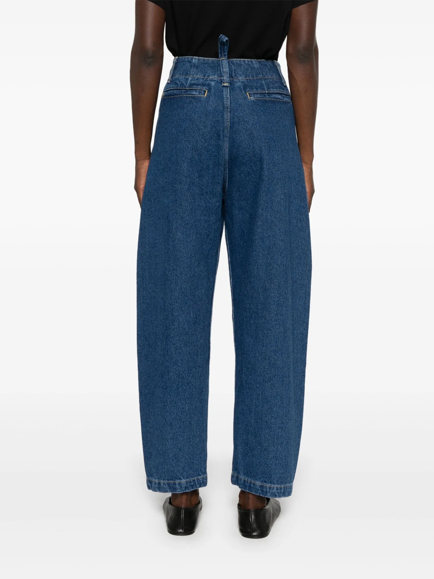 Studio Nicholson Denim Trousers With Belt Loops In Blue