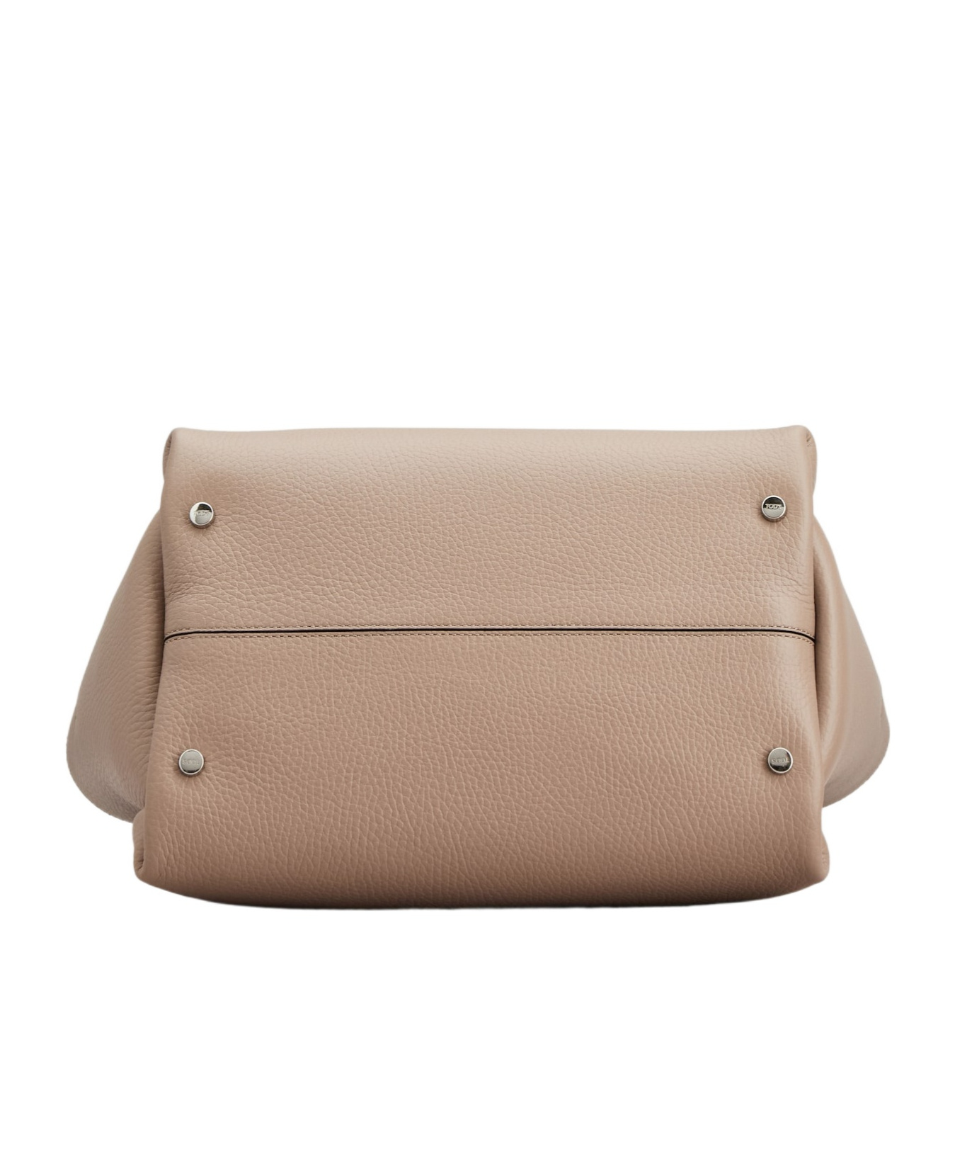 Tod's Mini Grain Leather Top-handle Bag In Nude