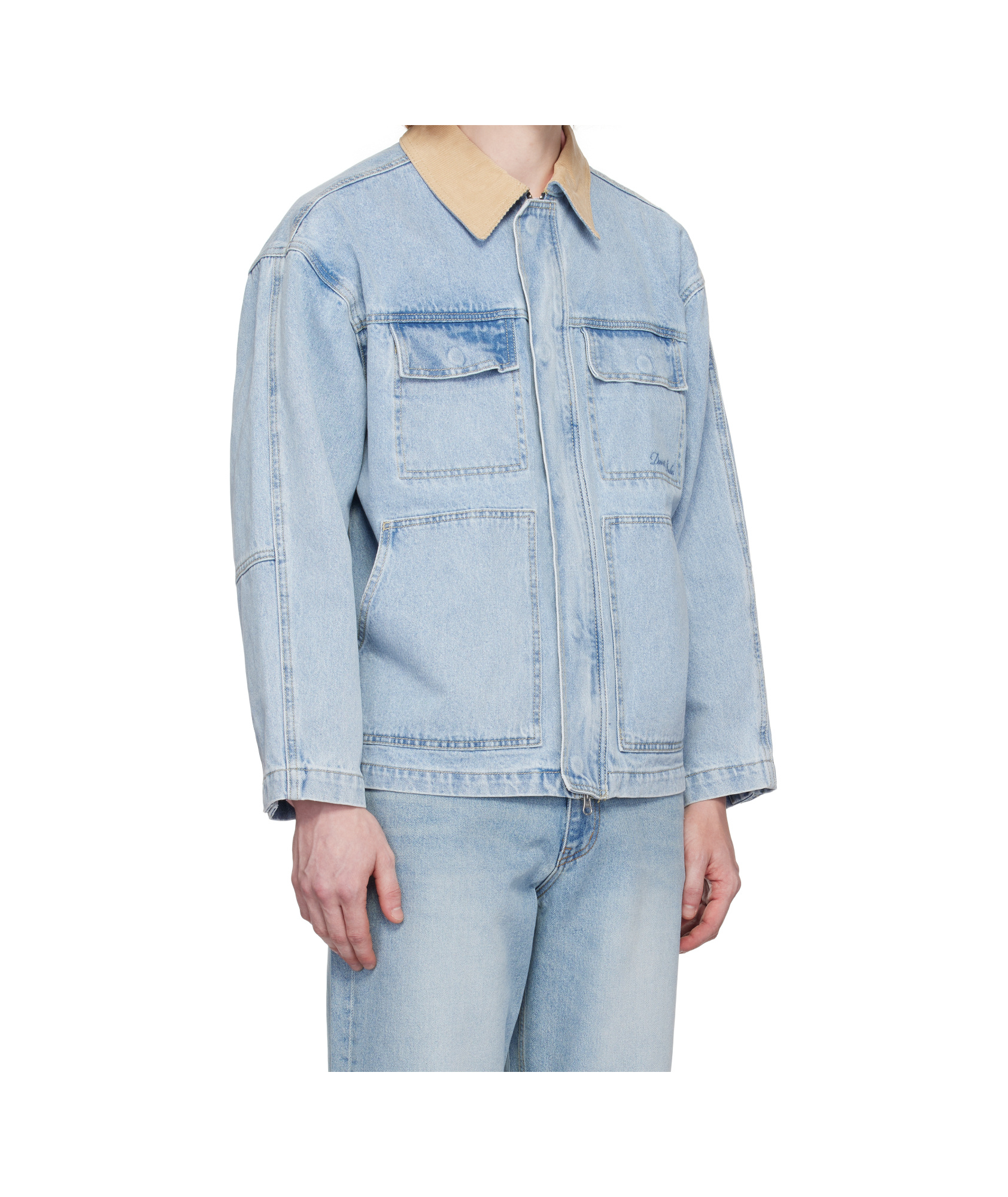 Dunst Vintage Denim Work Jacket In Blue