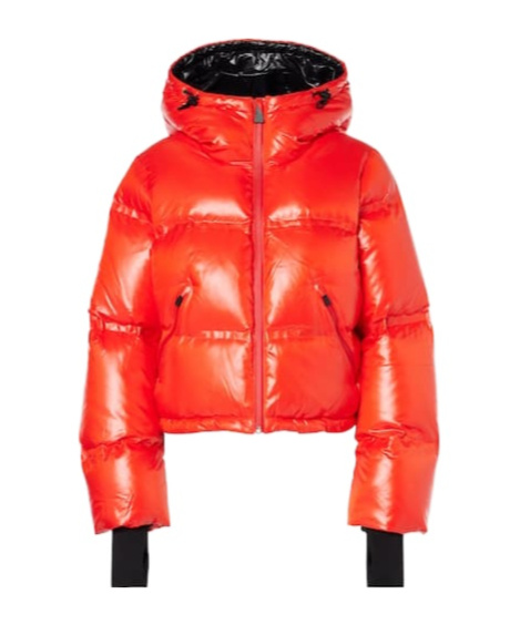 Aztech Mountain Minnie Nuke Suit Down Ski Jacket In Orange