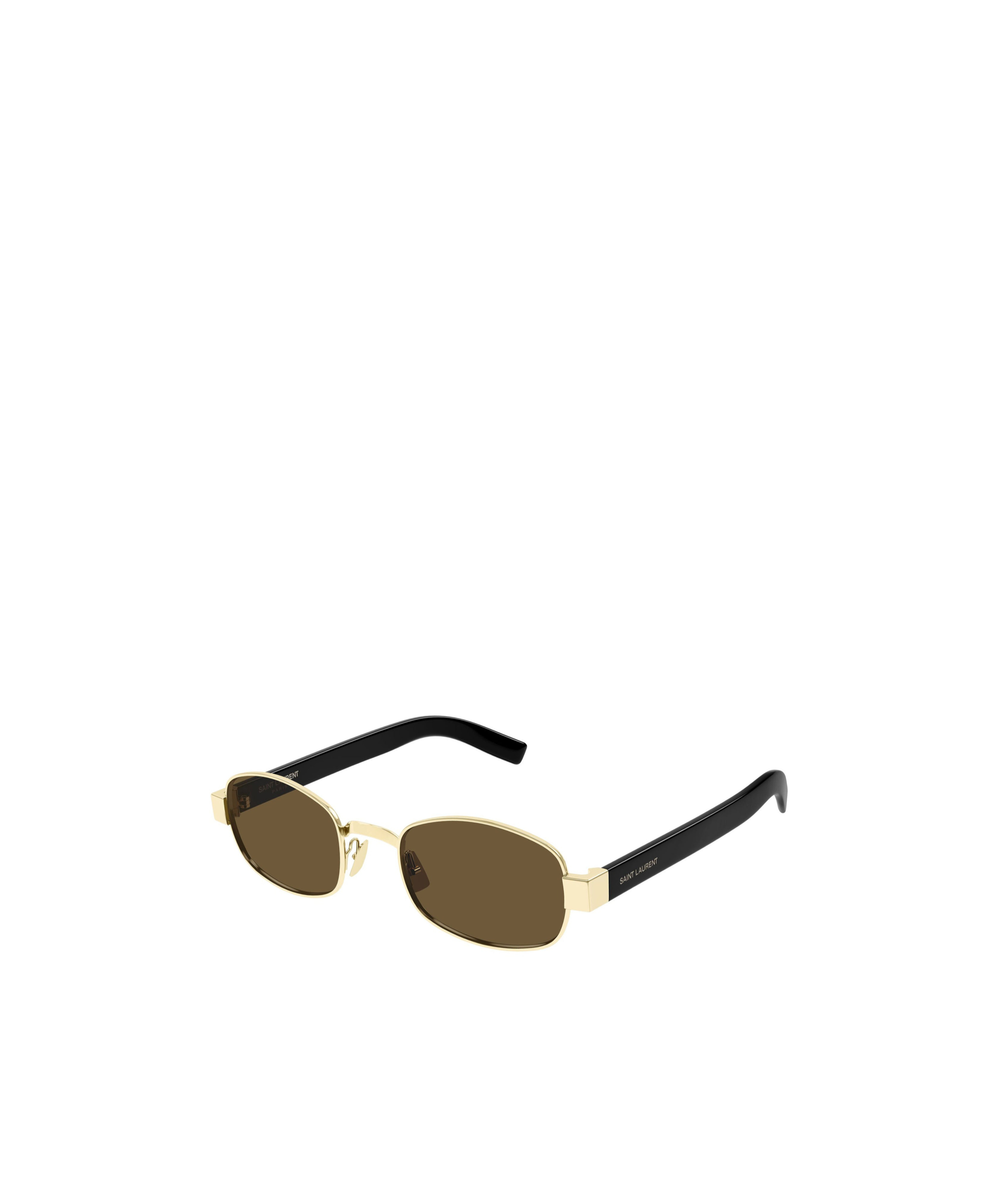 Saint Laurent Sl 706 Linea Sl Logo 001 Gold Black Brown Sunglasses In Green