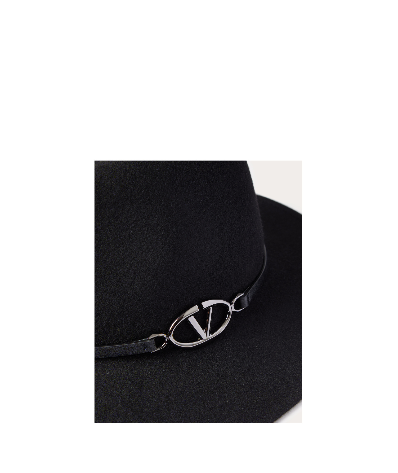 Valentino Vlogo Fedora Hat In Black