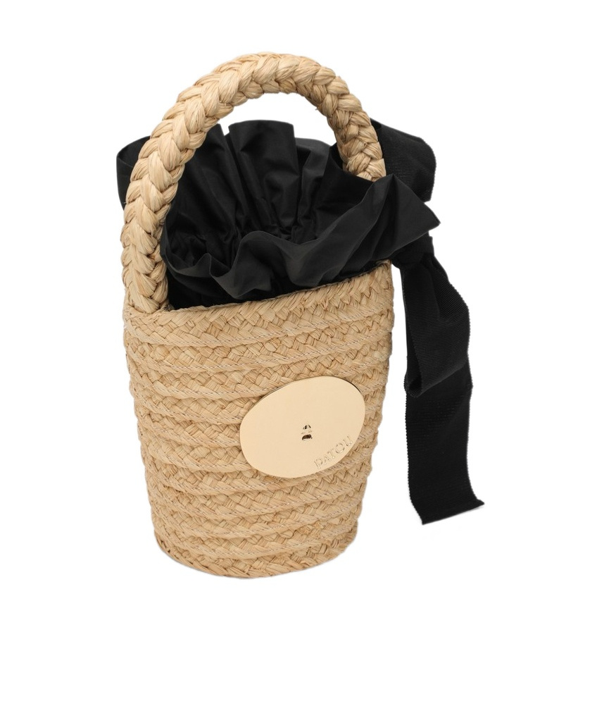 Patou Straw Bucket Bag