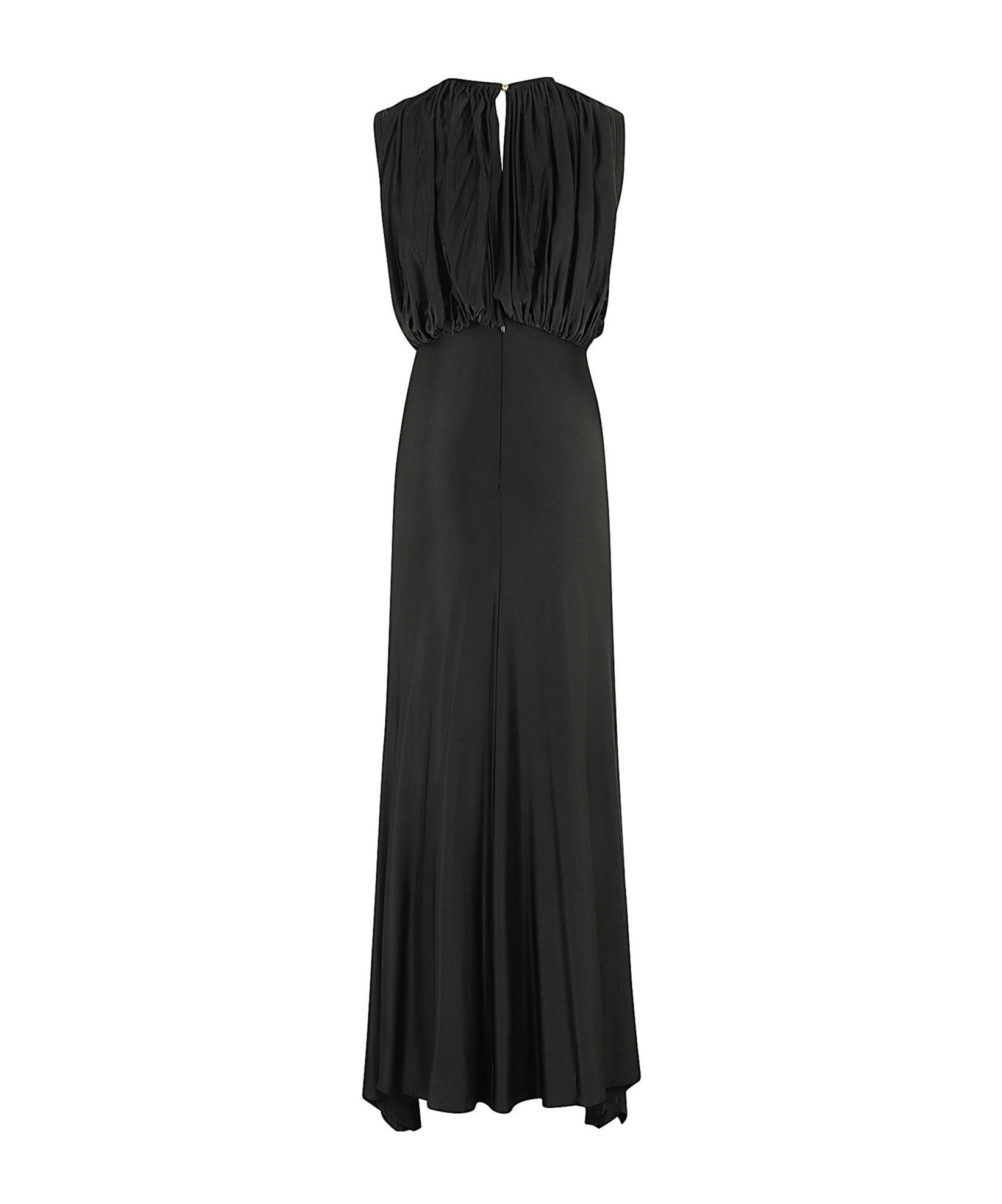 Rabanne Draped Maxi Dress In Black
