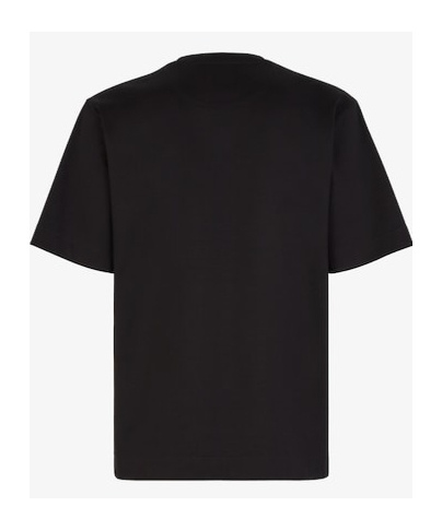 Fendi Logo-print Cotton T-shirt In Black