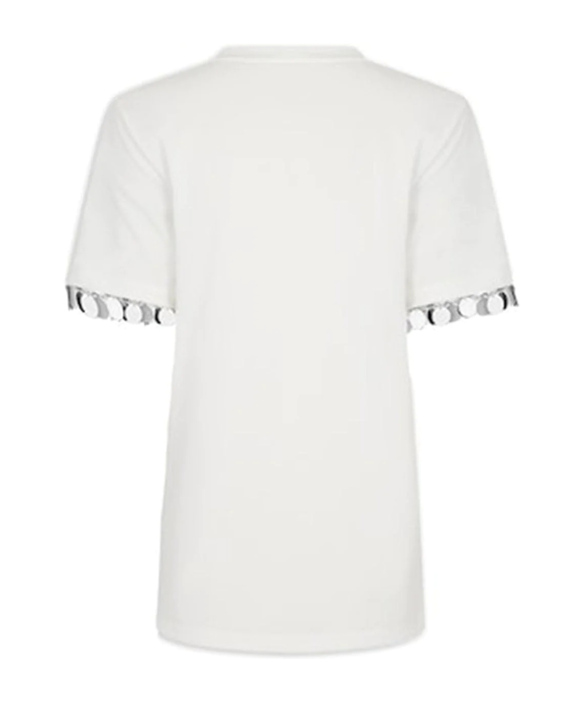 RABANNE PAILLETTE-EMBELLISHED CREPE T-SHIRT