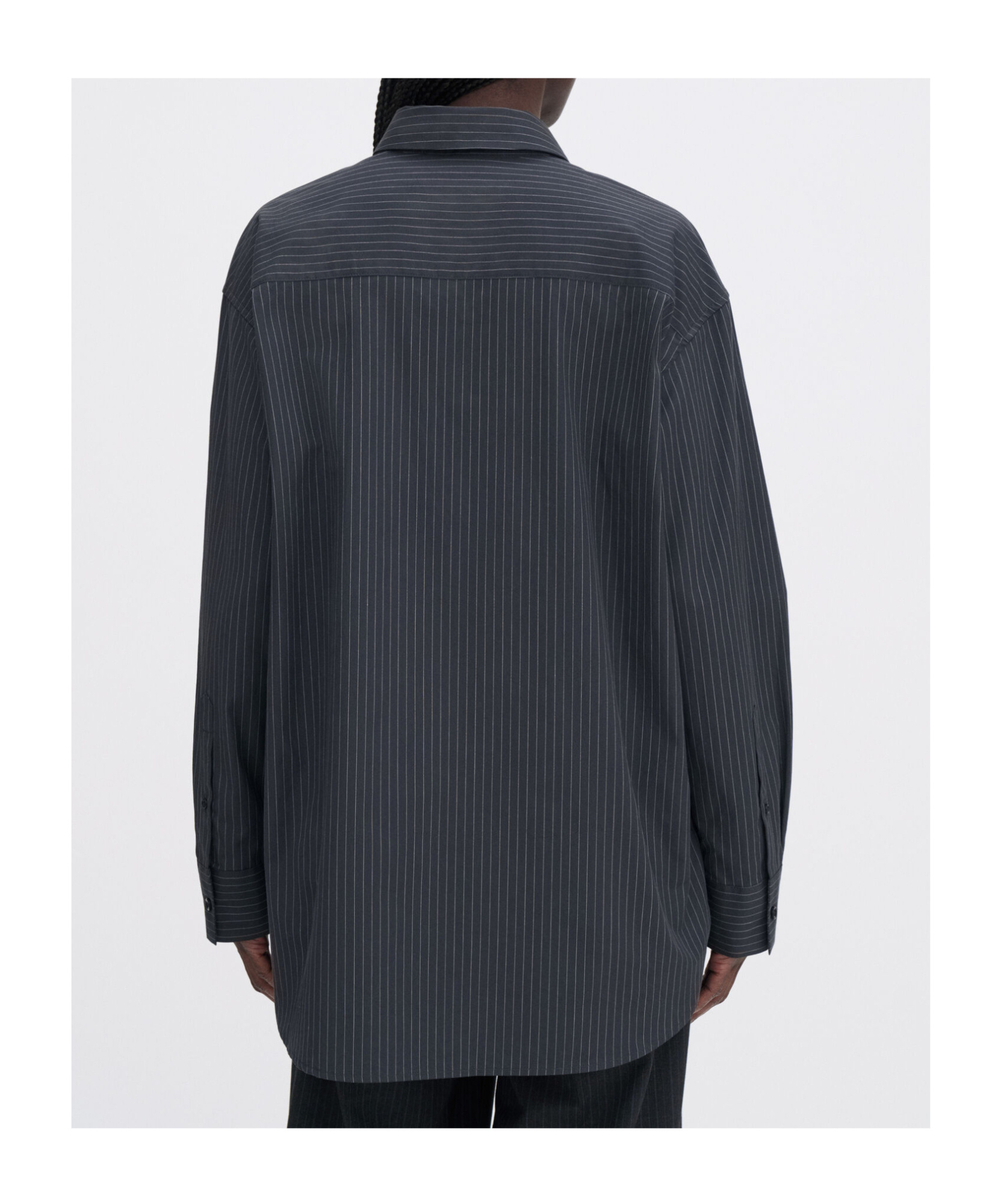 Filippa K Sammy Pinstripe Shirt In Black