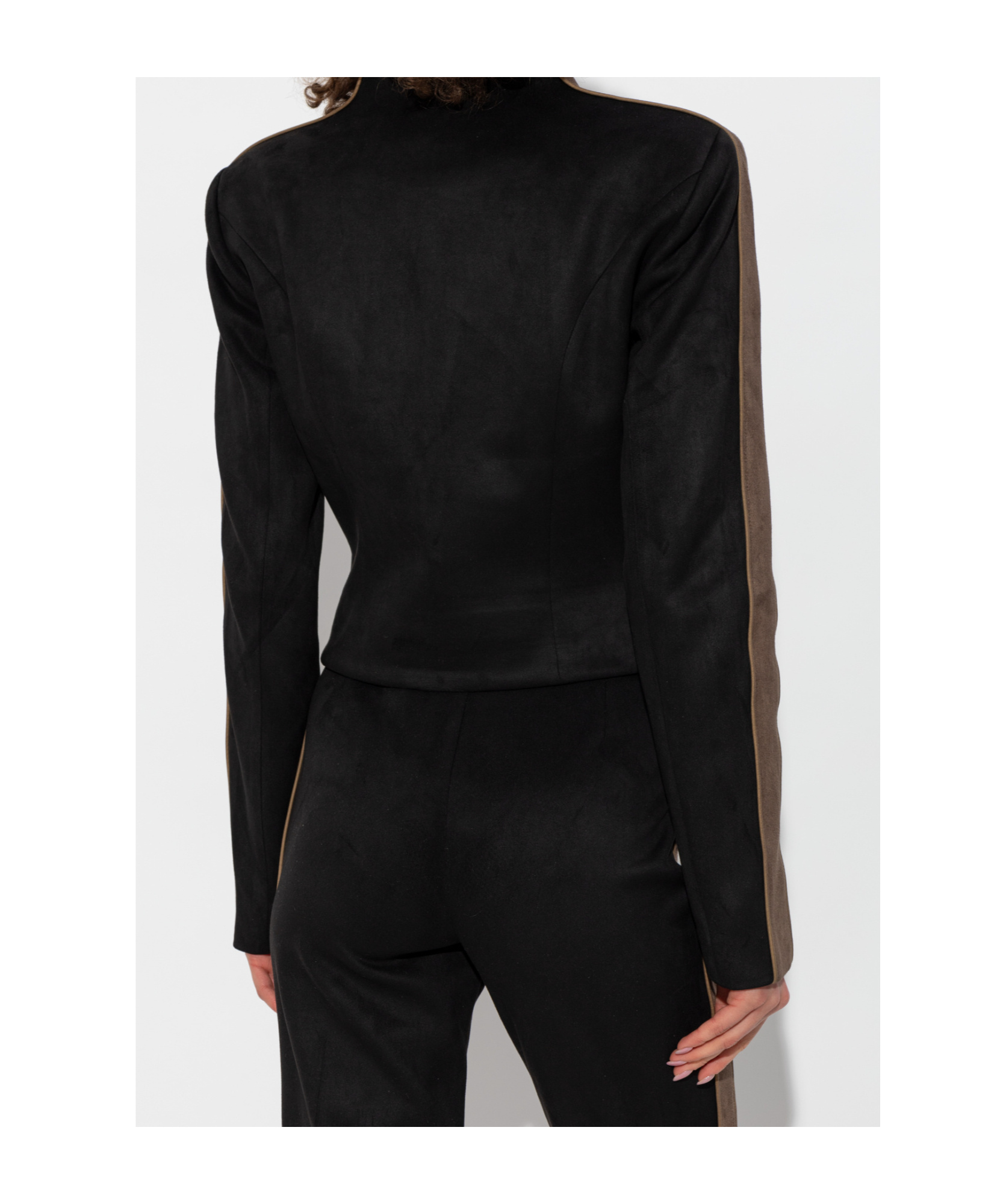 Misbhv Faux Suede Moto Jacket In Black