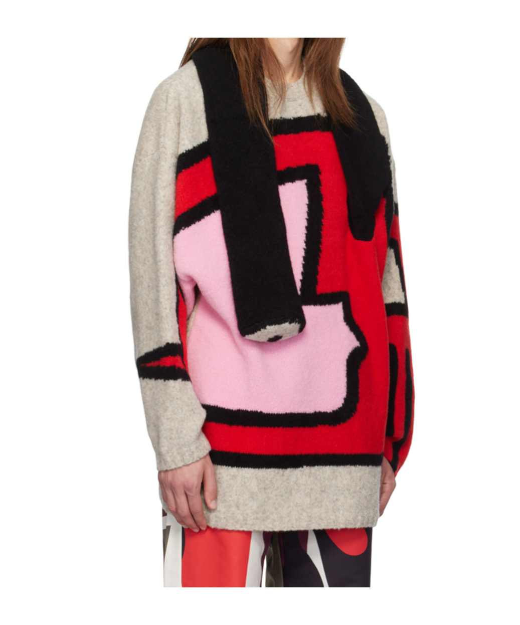 Walter Van Beirendonck Gray Moon Eye Sweater In Black