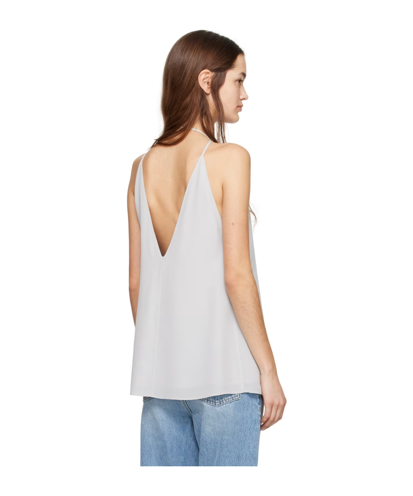 Totême Toteme Double-halter Silk Top Women In White