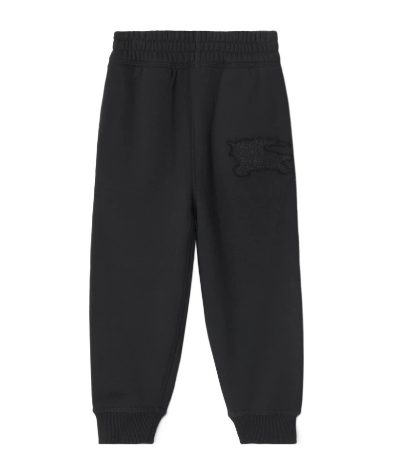 Burberry Equestrian Knight-patch Track Pants In Black