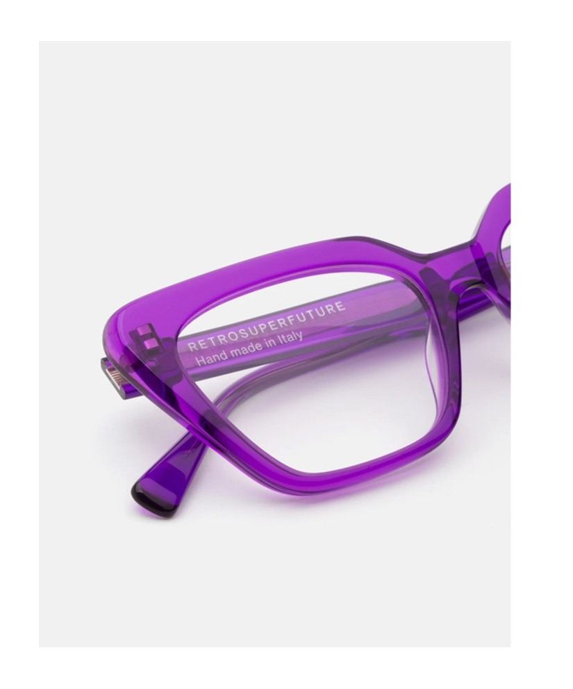 Retrosuperfuture Geometric Plano Mirror In Purple